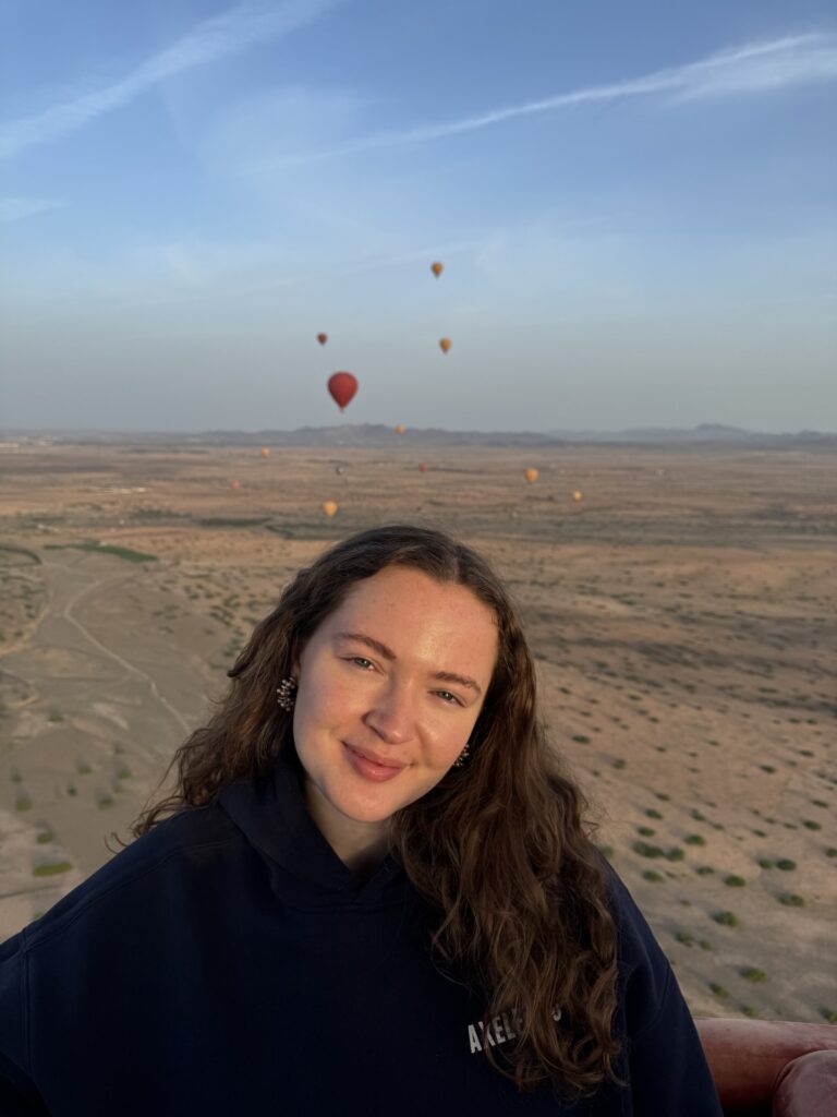 Amy smiling while outside